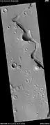 Wide view of cones and trough, as seen by HiRISE under HiWish program