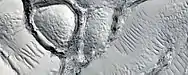 Close, color view of fractured ground, as seen by HiRISE under HiWish program