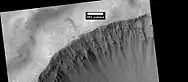Layers in crater wall, as seen by HiRISE under HiWish program