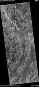 Concentric bands that may have been produced by the waves of a tsunami.  Image is from HiRISE under the HiWish program.