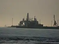 Bekker Port in Kopli seen from the Stroomi Beach in Pelguranna.
