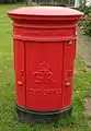 1932 Type E pillar box with integral stamp vending machine at Ealing Village