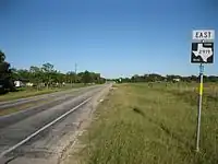 View east on FM 2919 near Highway 60 in East Bernard