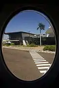 View of East Kimberly Regional Airport (Kununurra) from the window of a Virgin Australia Fokker 100