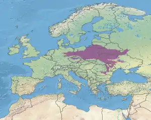Ecoregion territory (in purple)