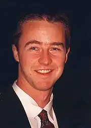 Portrait of a young Edward Norton smiling
