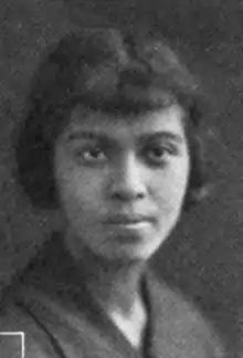 Edith Player at age 17, a young African-American woman wearing her hair in a 1920s bob with bangs.