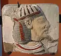 Head of an Asiatic prisoner, earthenware, fragment, Tell el-Yahoudiyeh (1184–1153 BCE)