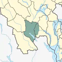 Map of Eiker with municipalities