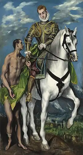 Painting, Saint Martin and the Beggar, by El Greco