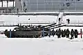 A vehicle of the 2nd Guards Motorized Rifle Division at a tank biathlon in Alabino.