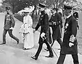 Empress Sadako with Prince Hirohito and the Prince of Wales (later Edward VIII) in 1922