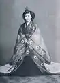 The newly crowned Empress Sadako in jūnihitoe, 1912