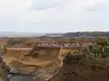 Demonstrators in the mine