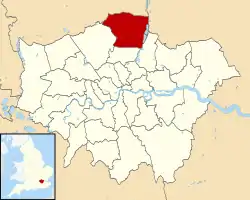 Enfield shown within Greater London
