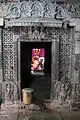 Ornate eastern doorway entrance to the vestibule and sanctum in Kalleshvara temple at Bagali