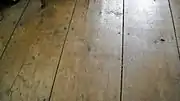 Original 16" wide quarter-sawn oak flooring