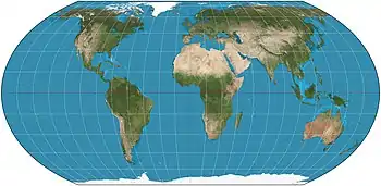 Image 1The Equal Earth projection (2018), an increasingly popular equal-area pseudocylindrical projection for world maps (from Cartographic design)