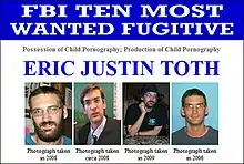 4 Photos of Eric Justin Toth taken in 2008, 2008, 2009 and 2006