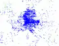 MetaCarta query for "wein" shows the outline of Germany