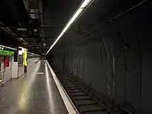 One of the platforms of the L3 station.