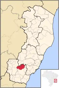 Location in Espírito Santo  state