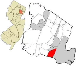 Location in Essex County and the state of New Jersey.