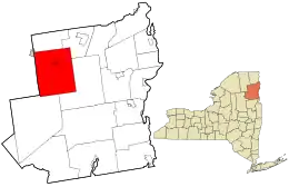 Location in Essex County and the state of New York