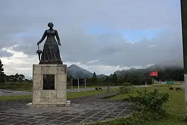 Statue of Empress Teresa Cristina of Brazil. It was dedicated in 2005