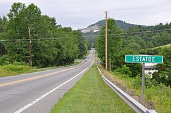 Estatoe sign, facing northbound US&nbsp;19E.