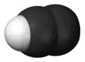 Spacefill model of ethynyl radical
