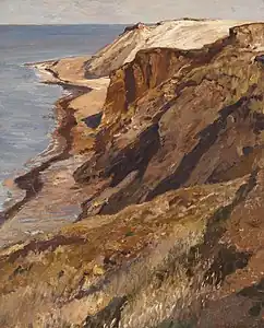 Eugen Bracht Küste auf Sylt (Morsum-Kliff), 1897, Oil on canvas 61,5 × 50,5&nbsp;cm