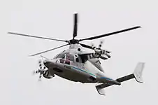 Eurocopter X3  Powered rotor, tractor propellers, wings.