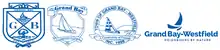 This graphic depicts the development of the Town of Grand Bay-Westfield's crest from 1973 to 2021. While there has been significant change over the four iterations of the crest, there has also been a sailboat depicted on all four crests. The first crest was used by the Village of Grand Bay and features the letters G and B with a sailboat and tree upon a hill. The second crest was used by the Town of Grand Bay and features a sailboat and the motto "A Community of Friends". The third crest was used by the Town of Grand Bay-Westfield and features another sailboat. Also depicted is the Westfield Wharf in recognition of the amalgamation of the former town and village. The fourth is the new corporate branding of the Town of Grand Bay-Westfield.
