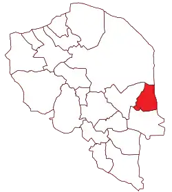 Location of Fahraj County in&nbsp;Kerman&nbsp;province