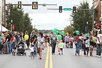 Participants in the downtown Fall Festival.