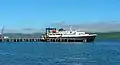 Alaska Ferry Tustamena arrives monthly in False Pass.