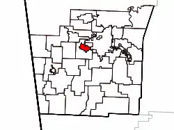 Farmington Township's location in Washington County