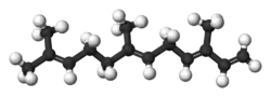 Ball-and-stick model of (E,E)-α-farnesene