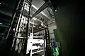 Fashion show inside in a pasta factory