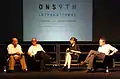 (from left to right) Francisco Sanin, Peter Wilson, Felicit Scott, Pier Vittorio Aureli. Beyond Media 2009: Visions, Florence, Stazione Leopolda.