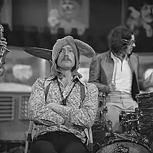 Smith (at back/sat on drums) with the Bonzo Dog Doo-Dah Band in 1968.