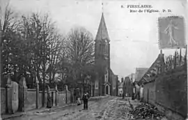 The church of Fieulaine in the early 20th century