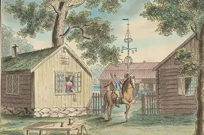 Ep. 71: Ulla! min Ulla! säj får jag dig bjuda: Fredman woos Ulla Winblad in the window at Fiskartorpet