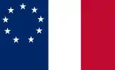 The ensign of the Confederate States Revenue Service, designed by H. P. Capers of South Carolina on April 10, 1861.