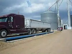 The grain elevator at Floris during the 2010 wheat harvest