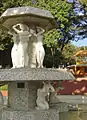 Luminous fountain in Largo São João