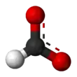 Aromatic ball and stick model of formate