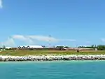 The fort as seen from the Gulf of Mexico