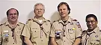 Image 16Four American Wood Badgers with insignia (from Wood Badge)